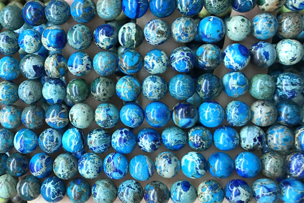 SEAS70 15 inches 8mm round dyed imperial jasper beads