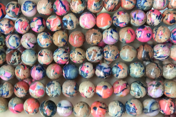 SEAS78 15 inches 8mm round dyed imperial jasper beads