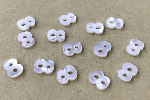 Shel08 7*10mm Natural White Shell Number Pendant
