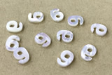 Shel10 8*10mm Natural White Shell Number Pendant