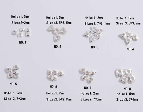 Silv114 2*2mm – 3.7*4mm 925 Sterling Silver