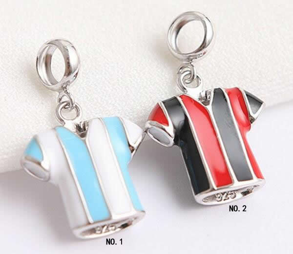 Silv131 15*23mm 925 Sterling Silver Clothes Pendant Enamel Plated