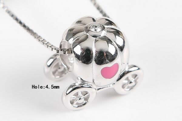 Silv183 12*13.5mm 925 Sterling Silver Beads Enamel Plated