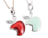 Silv187 11.3*22.5mm 925 Sterling Silver Pendant Enamel Plated