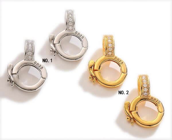 Silv67 10.7*14.8mm 925 sterling silver clasp plated