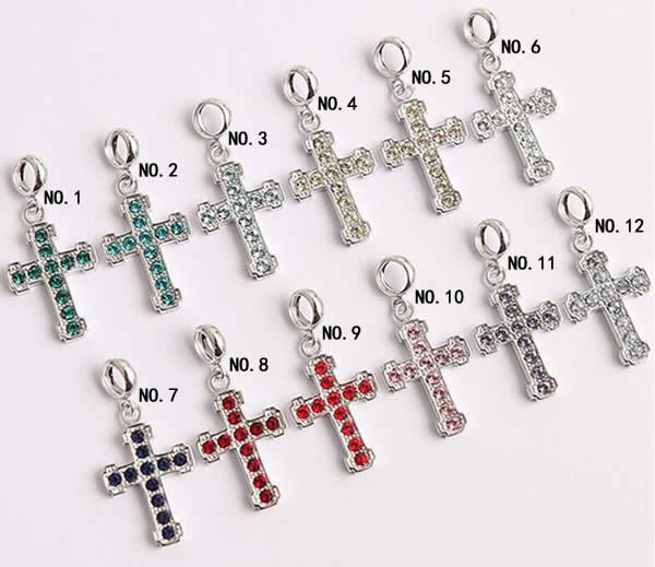 Silv87 12*26.5mm Cubic Zirconia Micro Pave 925 Sterling Silver Pendant Plated