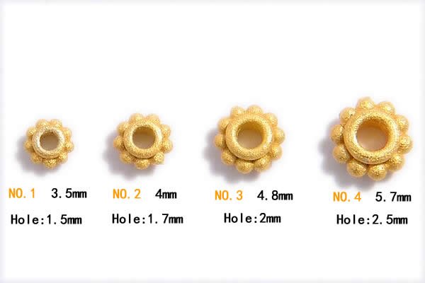 Silv31 3.5mm, 4mm, 4.8mm, 5.7mm 925 Sterling Silver Spacer Matte Beads plated