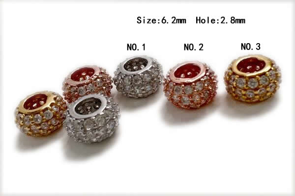 Silv32 6.2mm 925 Sterling Silver Rondelle Beads plated