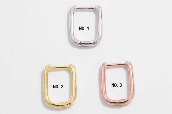 Silv49 11*15mm 925 sterling silver earrings plated