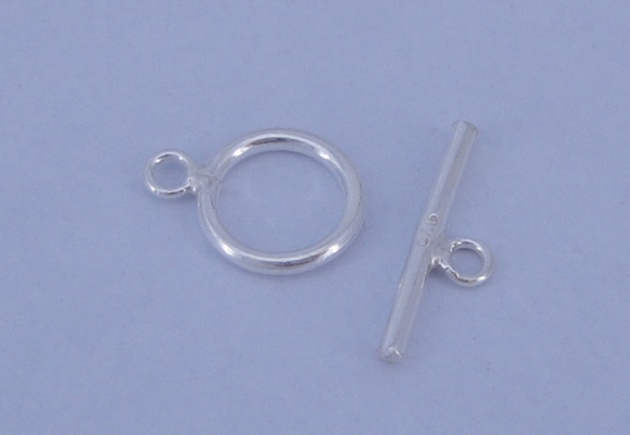 SSC01 5pcs 8mm donut 925 sterling silver toggle clasps