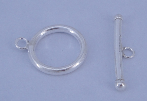 SSC05 5pcs 16mm donut 925 sterling silver toggle clasps