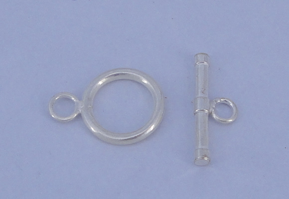 SSC10 5pcs 12mm donut 925 sterling silver toggle clasps