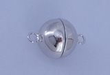 SSC105 2pcs 16mm round 925 sterling silver magnetic clasps