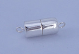 SSC109 5pcs 6.5*13mm tube 925 sterling silver magnetic clasps