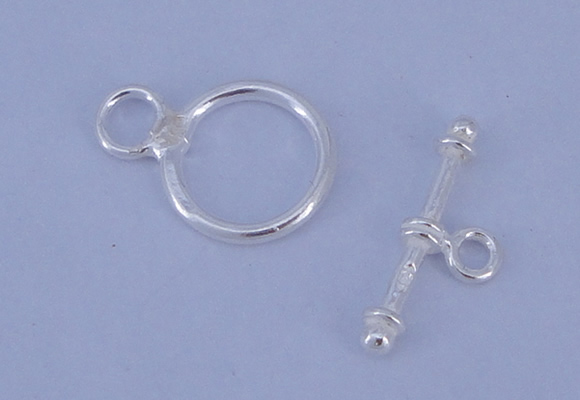 SSC11 5pcs 12mm donut 925 sterling silver toggle clasps