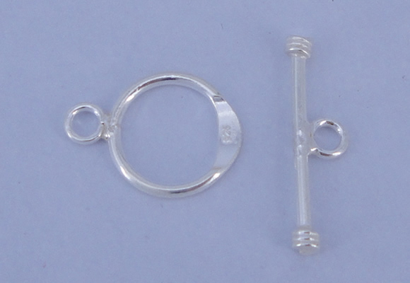 SSC14 5pcs 12mm donut 925 sterling silver toggle clasps