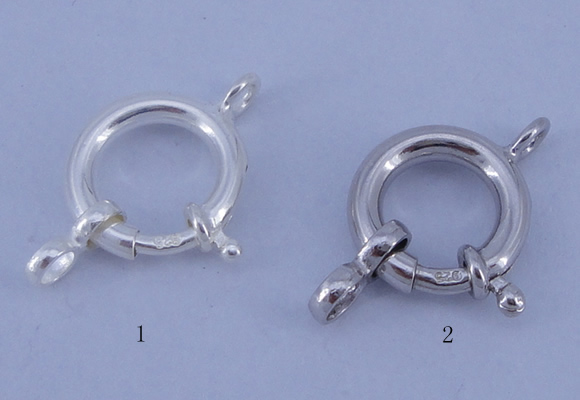 SSC208 5pcs 13.5mm 925 sterling silver spring rings clasps