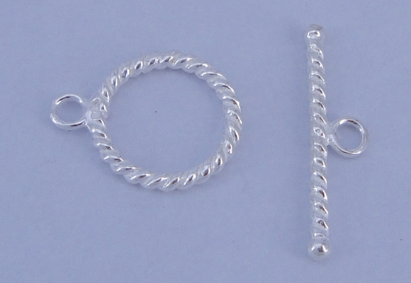 SSC21 5pcs 14.5mm donut 925 sterling silver toggle clasps