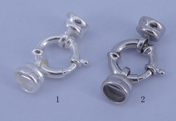 SSC214 5pcs 13.5mm sterling silver spring rings clasps