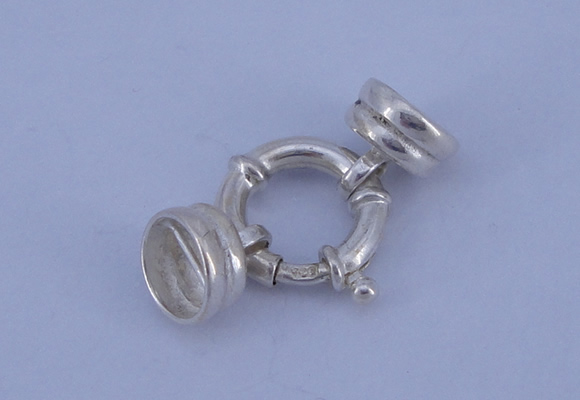 SSC215 5pcs 14.5mm sterling silver spring rings clasps