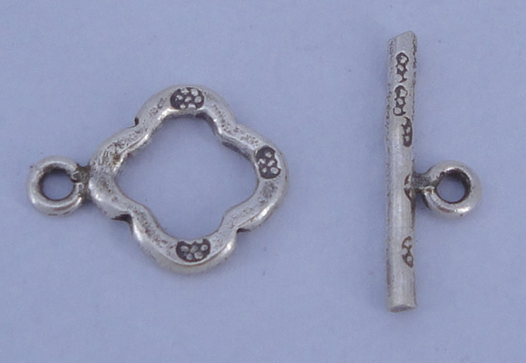 SSC32 5pcs 11*15mm diamond 925 sterling silver toggle clasps