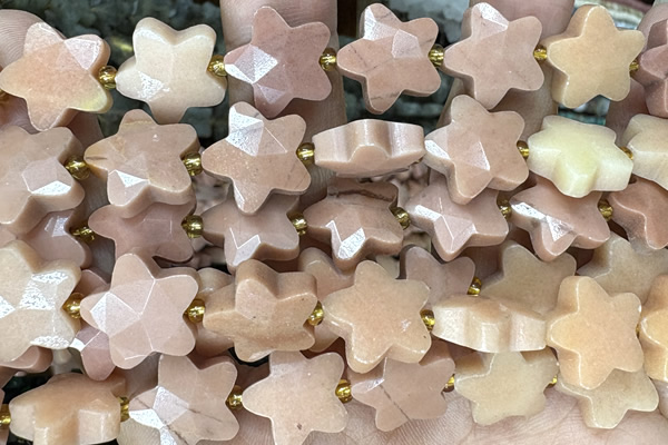 STAR46 15 inches 14mm faceted star jade gemstone beads