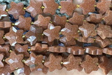 STAR48 15 inches 14mm faceted star goldstone gemstone beads