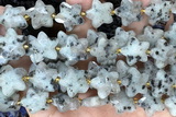 STAR50 15 inches 14mm faceted star sesame jasper beads