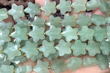 STAR51 15 inches 14mm faceted star green aventurine beads