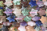 STAR63 15 inches 14mm faceted star mix gemstone beads