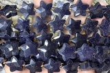 STAR64 15 inches 14mm faceted star blue glodstone beads