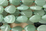 TEAR17 15 inches 13*18mm flat teardrop green aventurine beads