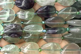 TEAR21 15 inches 13*18mm flat teardrop fluorite gemstone beads