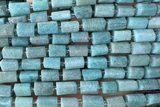 TUBE119 15 inches 6*11mm - 8*14mm faceted tube amazonite beads