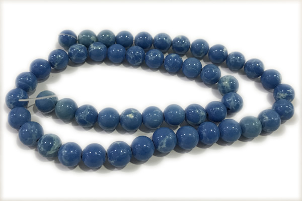 TURQ112 15 inches 6mm round synthetic turquoise beads