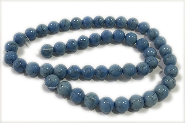 TURQ116 15 inches 4mm round synthetic turquoise beads