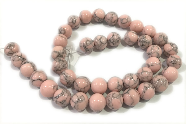 TURQ144 15 inches 10mm round synthetic turquoise beads
